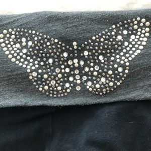 SOLOW gray and black folder over yoga pant